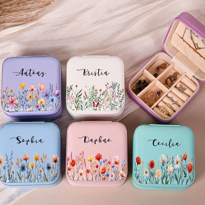 Travel Jewellery Box | Compact & Stylish Organizer - Velvet Pink