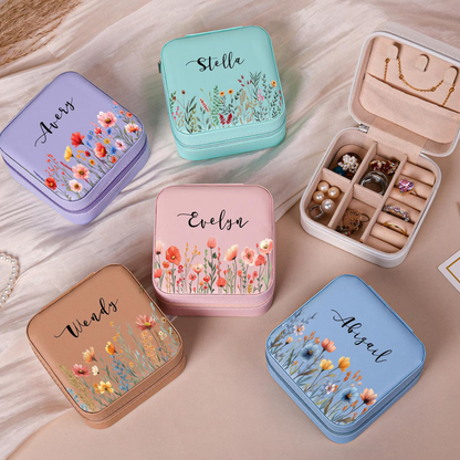 Travel Jewellery Box | Compact & Stylish Organizer - Velvet Pink