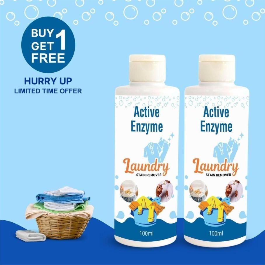 Active Enzyme Laundry Stain Remover - [ Buy 1 Get 1 Free ]