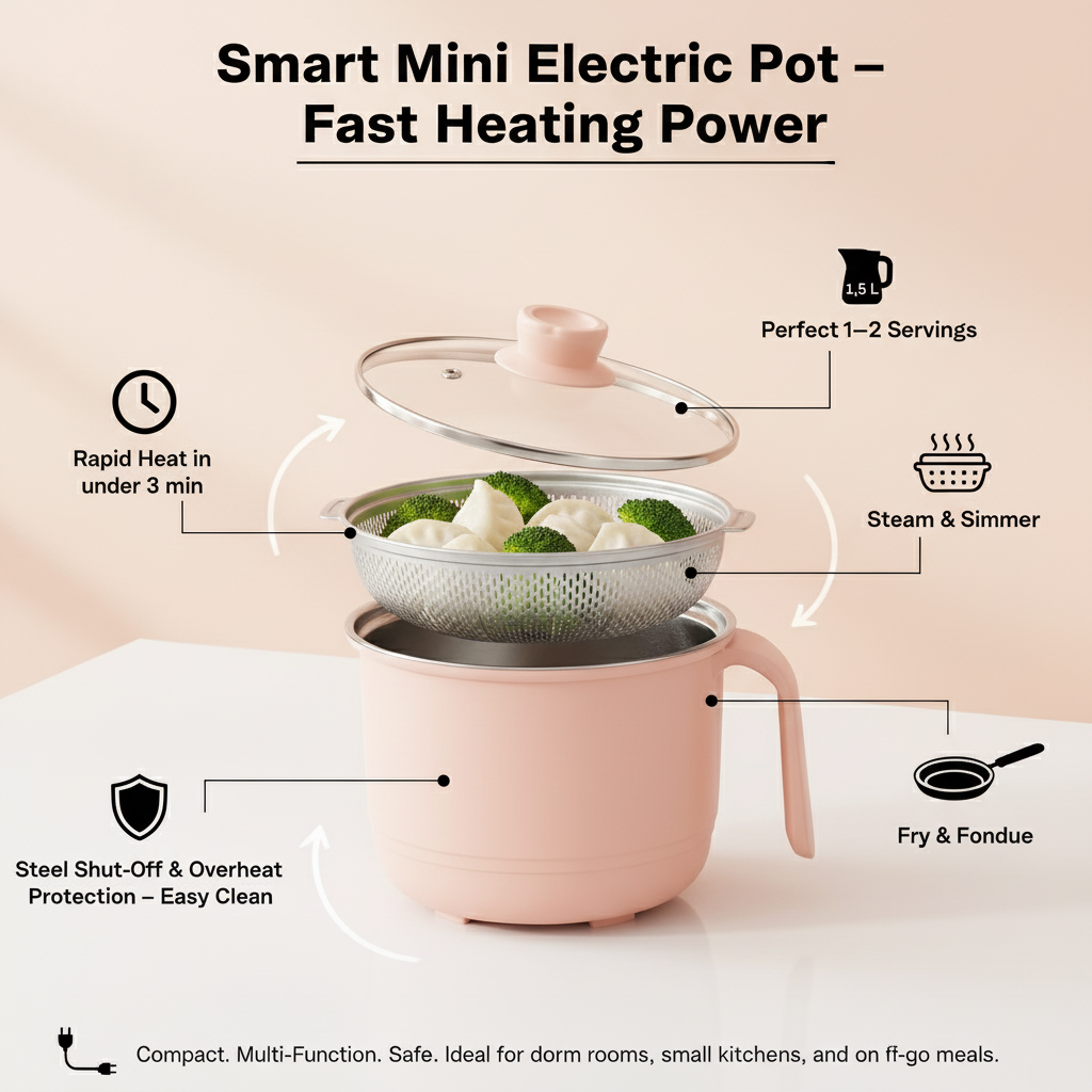 Smart Mini Electric Pot Fast Heating